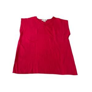 Nancy Lam 100% Silk Sleeveless Blouse Medium – Bright Pink